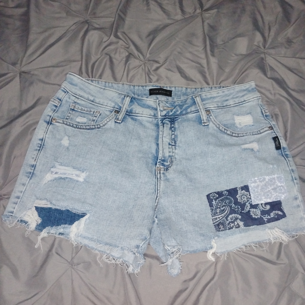 Silver Women's Light Blue Denim Shorts